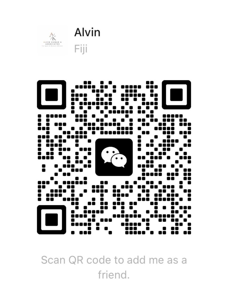WeChat QR code for Alvin Kumar (WeChat ID Alvin_Fiji)